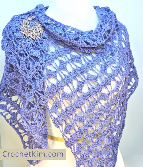 CrochetKim Free Crochet Pattern | Butterfly Fling Shawlette @crochetkim