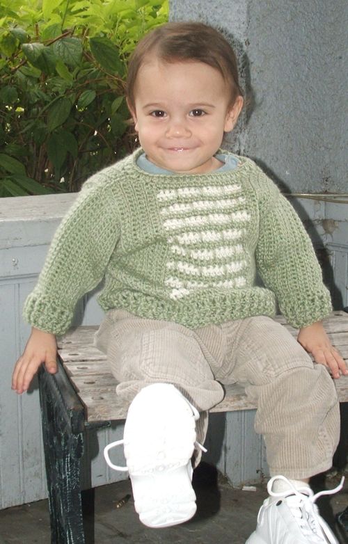 CrochetKim Free Crochet Pattern | Infant Versicolor Pullover @crochetkim
