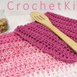 Easy Horizontal Ribs Dishcloth Beginner Free Crochet Pattern for Beginners