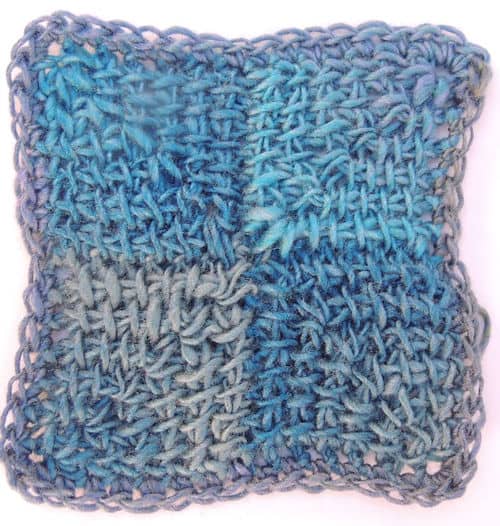 CrochetKim Free Crochet Pattern | Tunisian Miter Squared Afghan Block @crochetkim