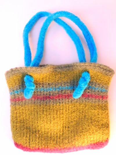 Easy Felted Bag Free Tunisian Crochet Pattern CrochetKim