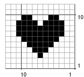 Filet crochet stitch diagram