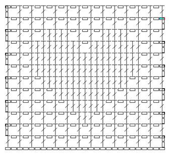 Filet crochet stitch diagram