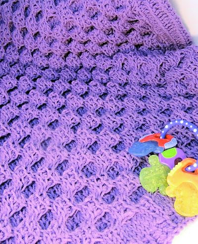 Super Easy Checkered Tunisian Crochet Baby #Blanket / Himalaya