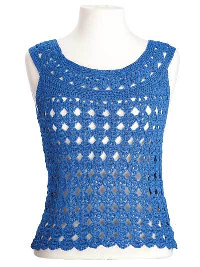 CrochetKim Free Crochet Pattern | Marilyn Sleeveless Top @crochetkim