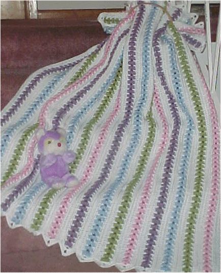 Popcorn baby blanket online crochet pattern