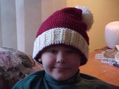 A boy wearing a hat