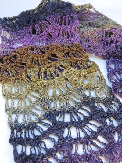 CrochetKim Free Crochet Pattern | Waves Scarf | Broomstick Lace Drop Stitch Crochet Hybrid @crochetkim