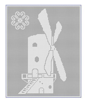 Windmill Filet Crochet Chart