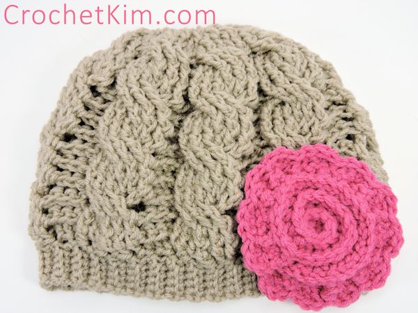 CrochetKim Free Crochet Pattern | Twisty Cabled Beanie @crochetkim