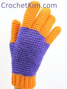 CrochetKim Free Crochet Pattern | Jersey Mitts Fingerless Mitts Gloves