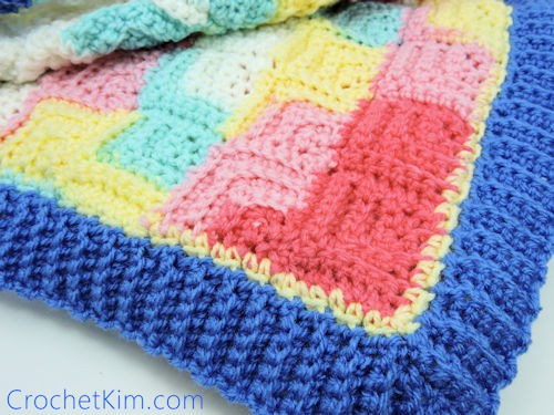 A colorful baby blanket