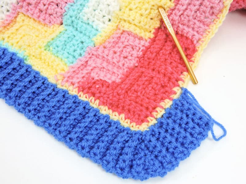 Patchwork Baby Blanket Free Crochet Pattern - CrochetKim™