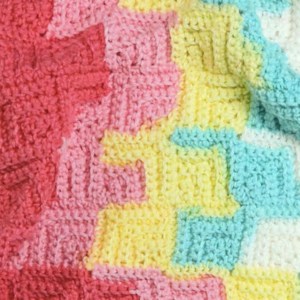 CrochetKim Free Crochet Pattern | Patchwork Baby Blanket @crochetkim