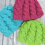 Newborn Cable Beanie Free Crochet Pattern