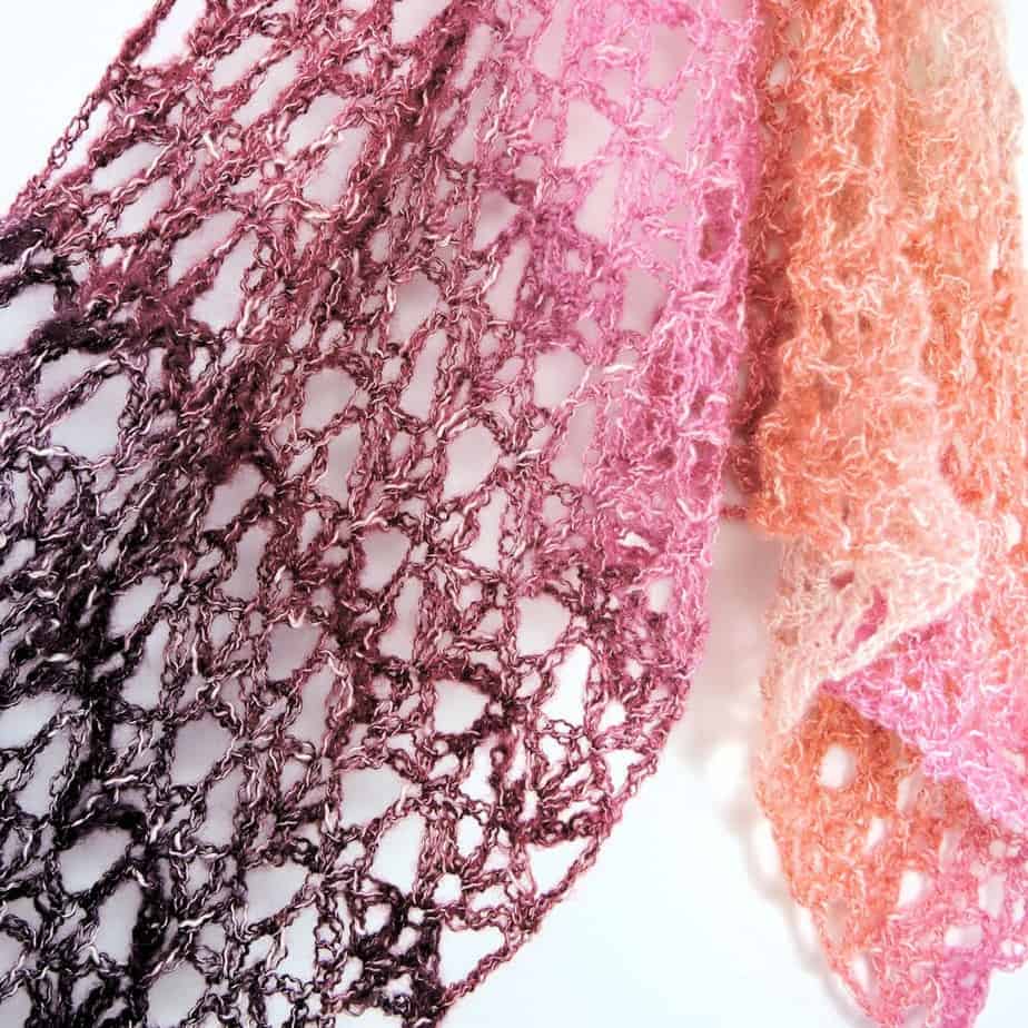 Berry Bubblegum Fling Wrap Shawl CrochetKim Free Crochet Pattern