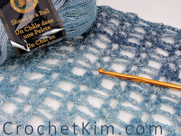 Denim Blues Fling Wrap Easy CrochetKim Free Crochet Pattern