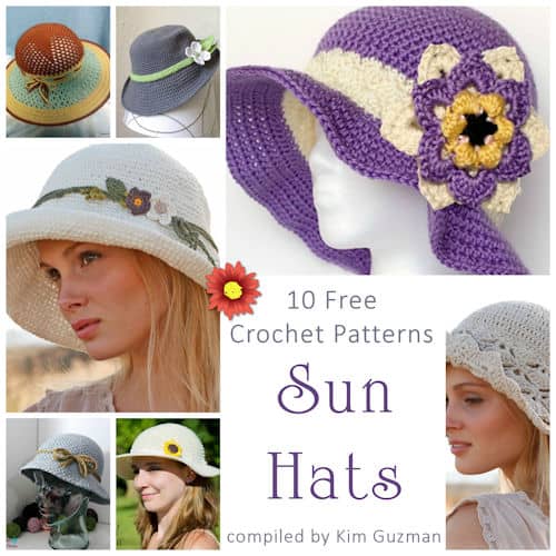 Link Blast: 10 Free Crochet Patterns for Sun Hats