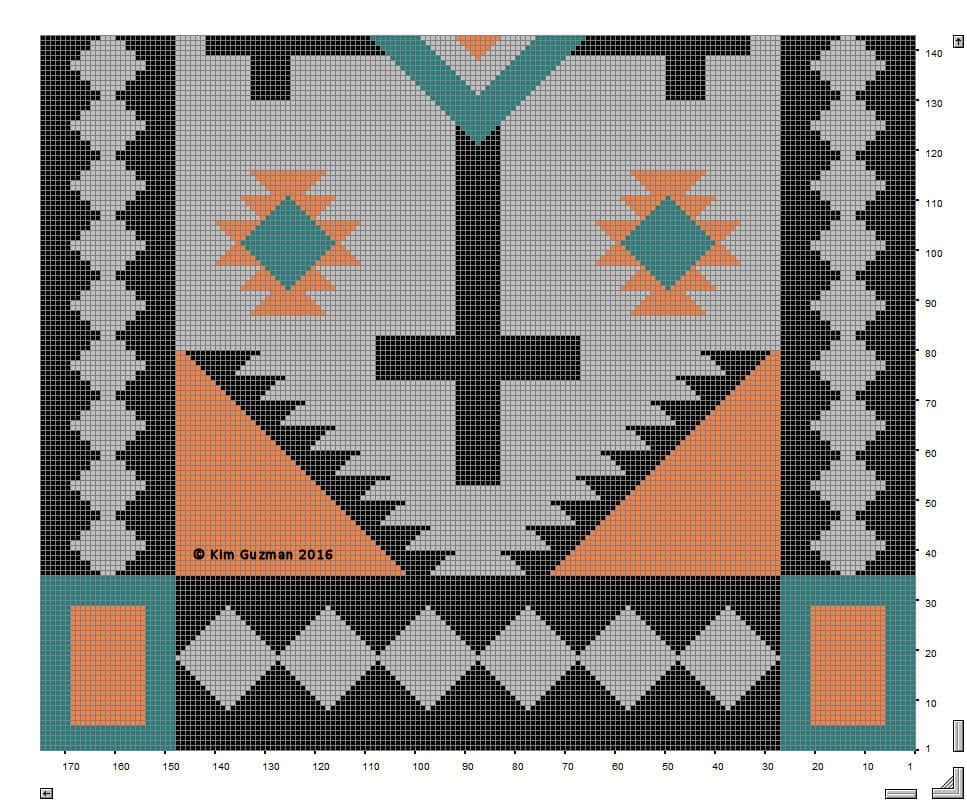 CrochetKim Free Crochet Pattern: Chart: Navajo Blanket 1 @crochetkim