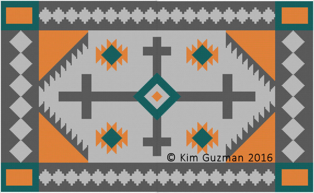 CrochetKim Free Crochet Pattern: Chart: Navajo Afghan 1 @crochetkim