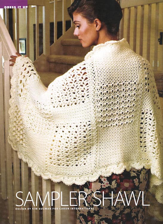 Sampler Shawl | CrochetKim Free Crochet Pattern