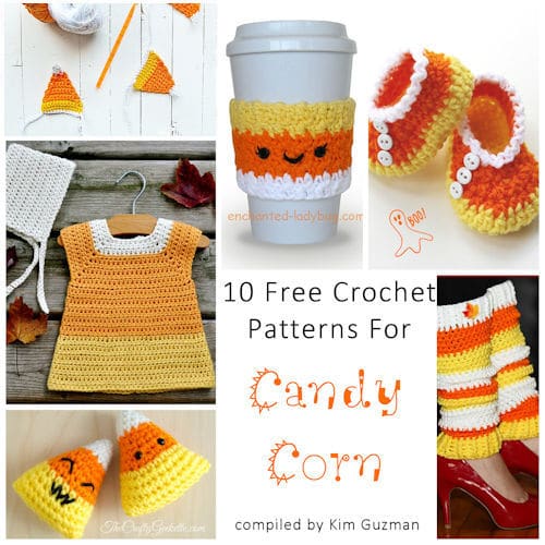 Crochet. Halloween Candy corn earrings Fall