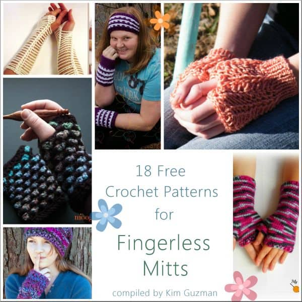 Jersey Mitts Fingerless Gloves Free Crochet Pattern - CrochetKim™