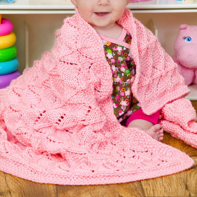 Precious Baby Blanket Free Knit Pattern - CrochetKim™