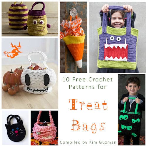 Link Blast: 10 Free Crochet Patterns for Halloween Treat Bags