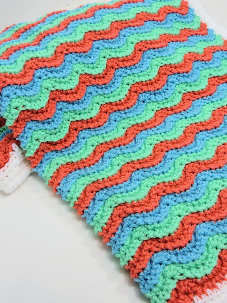 Wavy Hugs Baby Blanket CrochetKim Free Crochet Pattern