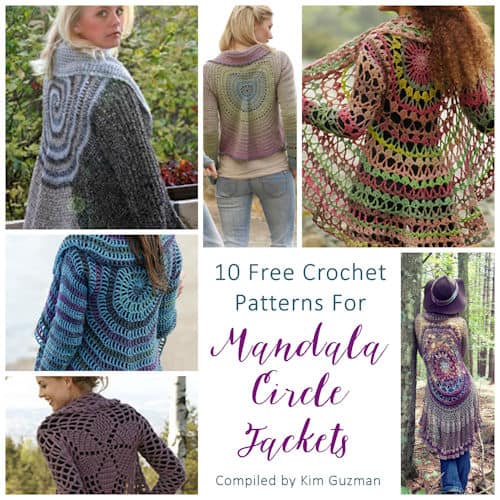 Link Blast: 10 Free Crochet Patterns for Mandala Circle Jackets