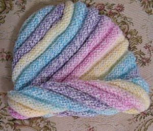Free Knit Pattern: Plymouth Yarn Spiral Rainbow Hat