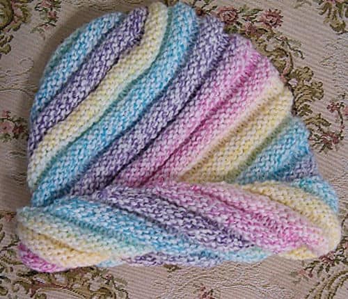 Free Knit Pattern Plymouth Yarn Spiral Rainbow Hat Crochetkim™ 