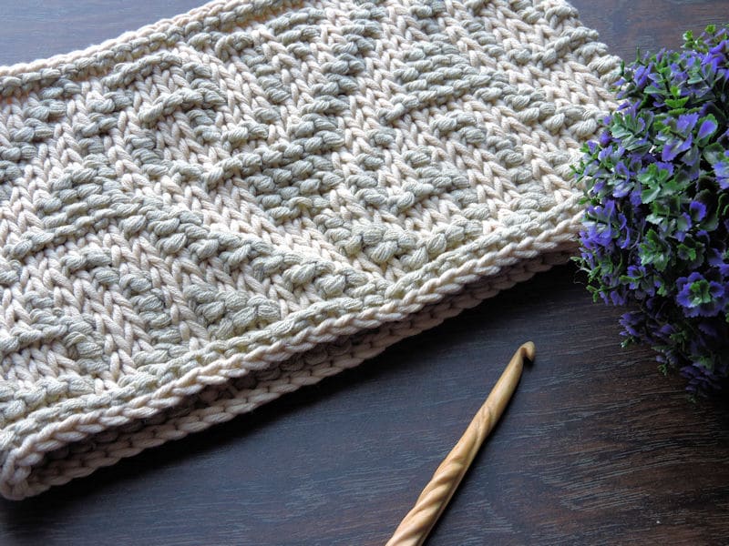 Casual Cowl | CrochetKim Free Tunisian Crochet Pattern