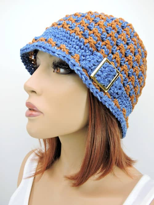 Speckled Cloche Hat | CrochetKim Free Crochet Pattern