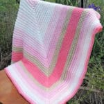 Easy Straight to the Heart Baby Blanket Free Crochet Pattern for Beginners