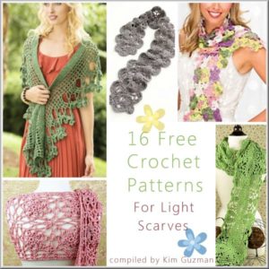 Roundup: 16 Free Crochet Patterns for Light Lace Scarves - CrochetKim™