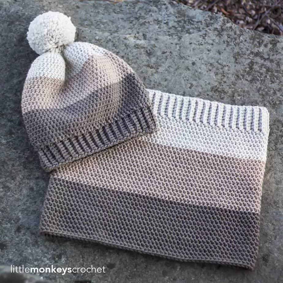 How To Crochet Hat Scarf & Mittens - Free Patterns