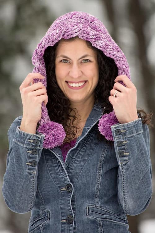 Snow Drifts Pixie Hood | CrochetKim Free Crochet Pattern