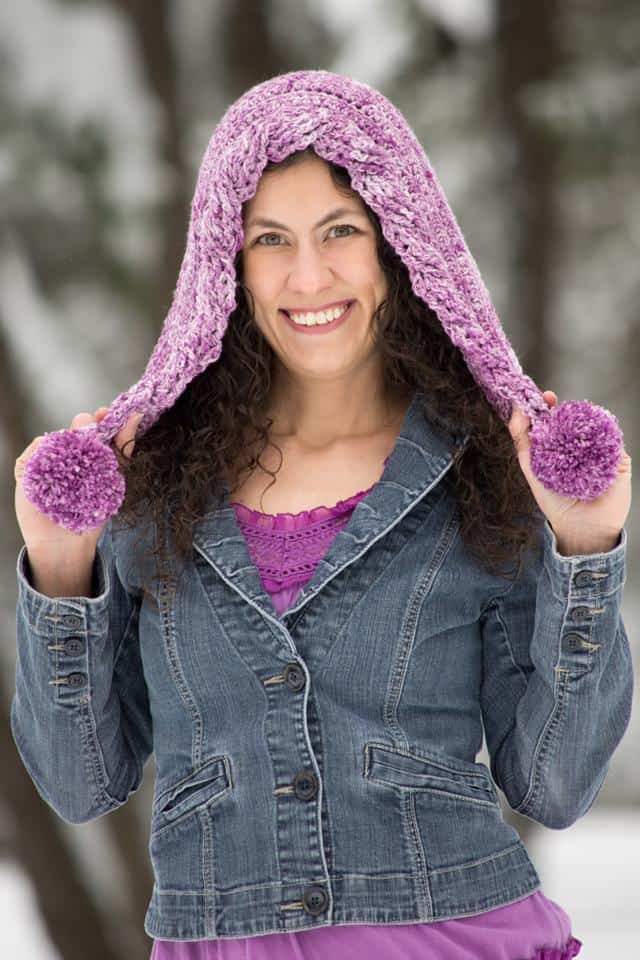 CrochetKim Free Crochet Pattern | Snow Drifts Pixie Hood @crochetkim