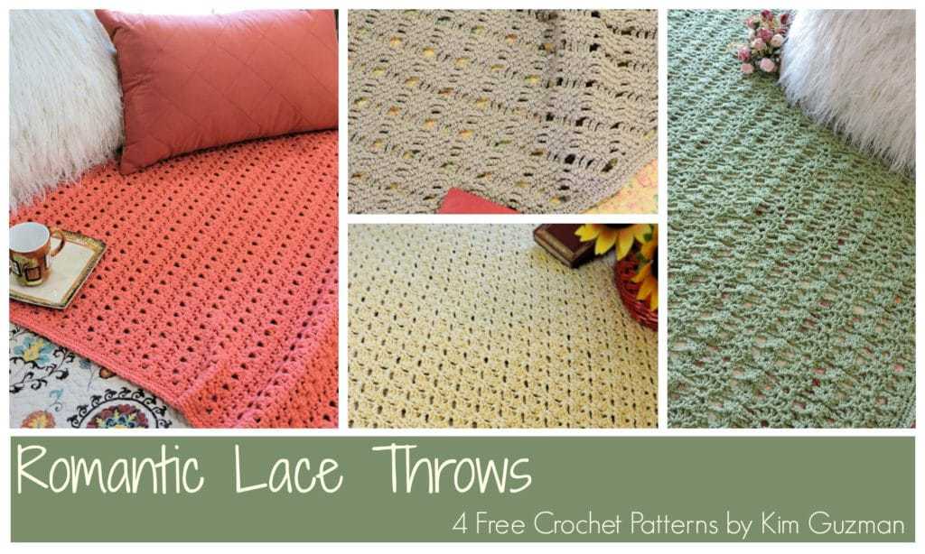 CrochetKim Free Crochet Pattern | Romantic Lace Throws @crochetkim