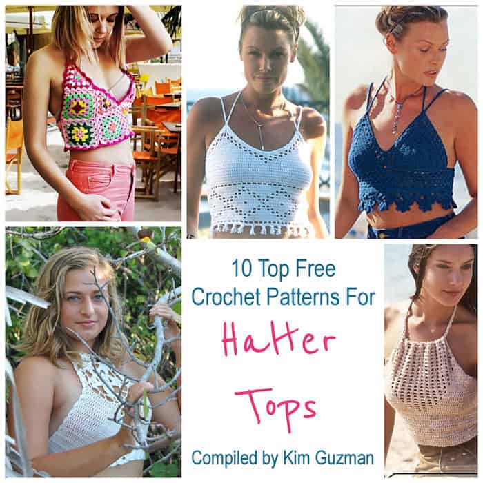 Crochet pattern for bustier top, halter top, summer top, cro