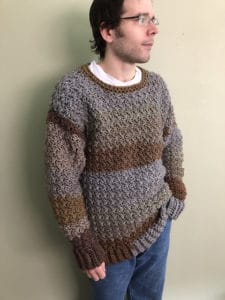 Men's crochet on sale sweater free pattern