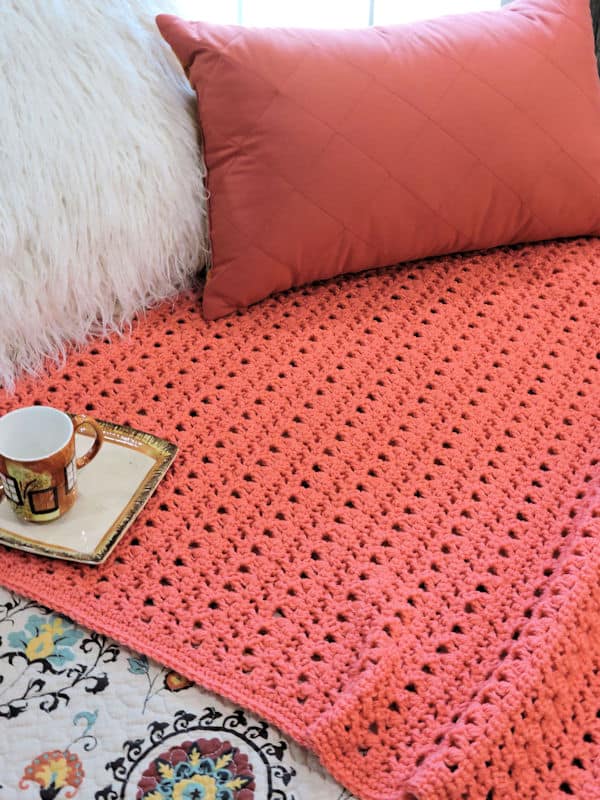 CrochetKim Free Crochet Pattern | Peony Passion Throw