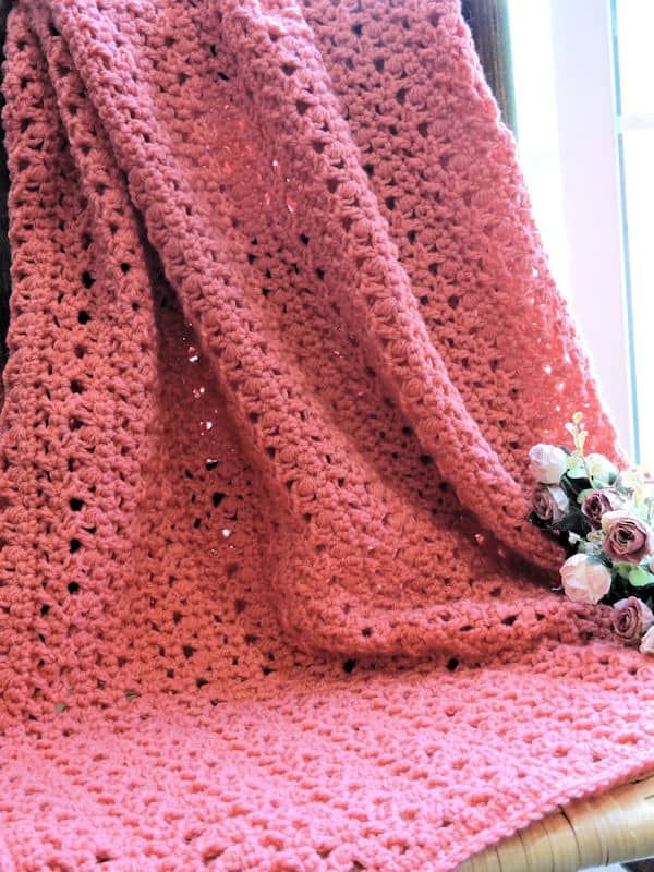 CrochetKim Free Crochet Pattern | Peony Passion Throw