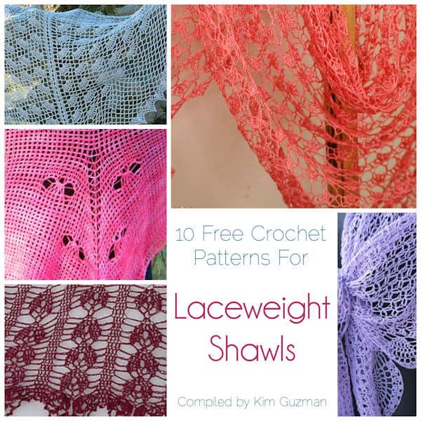 Laceweight Shawls Collage