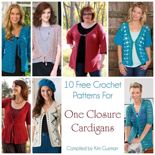 Free Red Heart Filigree Crochet Cardigan Pattern