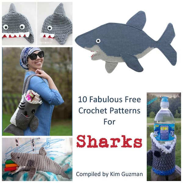 Crochet Shark Pattern Pinterest image