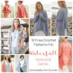 10 Free Crochet Patterns for Waterfall Vests and Cardigans