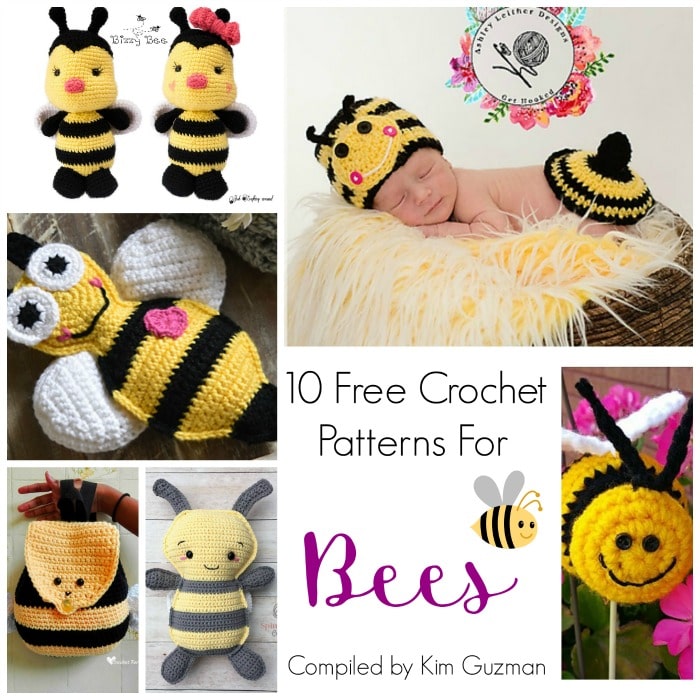 Crochet Patterns for Bees Collage